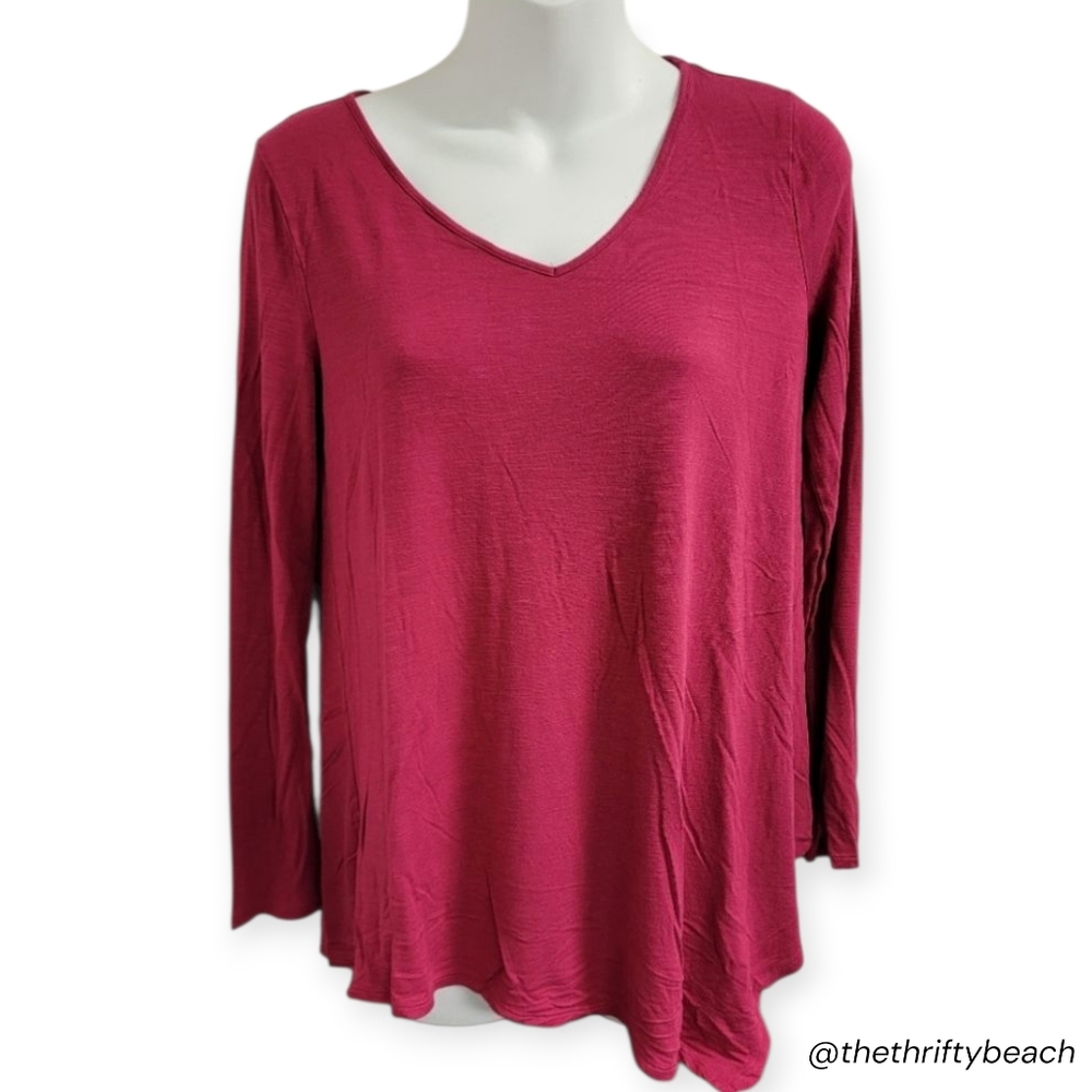 White House Black Market V-Neck Long Sleeve Tunic Top - Size XS